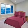 2/3 Piece Set Reversible Hotel Quilt Bedspread Lightweight Stitch Pattern Solid Color Quilt and Pillow Sham (Twin, Burgundy Dark Red) Nena view 1