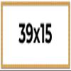 39x15 Frame Gold Real Wood Picture Frame Width 1 Inches | Interior Frame Depth 0.5 Inches | Edwina Mid-Century Photo Frame Complete with UV Acrylic, Foam Board Backing & Hanging Hardware view 1