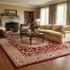 Rugs.com - Chateau Rug 10' x 13' 1 Red Traditional Medallion Rug Perfect for Living Rooms, Dining Rooms, and Large Offices view 1