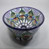 16" ROUND TALAVERA SINK ceramic bathroom vessel sink, mexican handmade folk art view 1