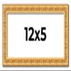 12x5 IN Frame Gold Real Wood Picture Frame Width 1 Inches | Interior Frame Depth 0.5 Inches | Edwina Mid-Century Photo Frame Complete with UV Acrylic, Foam Board Backing & Hanging Hardware view 1