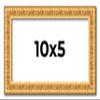 10x5 IN Frame Gold Real Wood Picture Frame Width 1 Inches | Interior Frame Depth 0.5 Inches | Edwina Minimalist Photo Frame Complete with UV Acrylic, Foam Board Backing & Hanging Hardware view 1