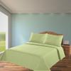 2/3 Piece Set Reversible Hotel Quilt Bedspread Lightweight Stitch Pattern Solid Color Quilt and Pillow Sham (Queen, Sage Green) Nena view 1