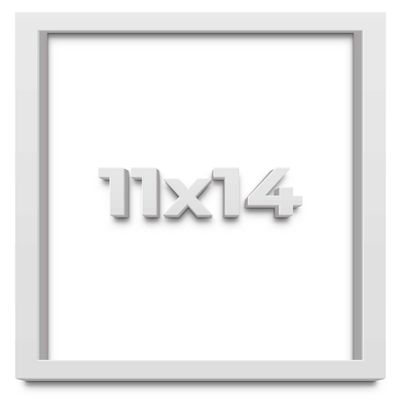 11x14 Shadow Box White Solid Pine Wood Display Frame with Acid-Free Backing UV Acrylic & Hanging Hardware with 0.75" Usable Depth and 0.75" Frame Moulding Width