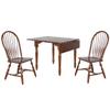 Sunset Trading Andrews 3 Piece 48" Rectangular Dining Set | Expandable Drop Leaf Table | Chestnut Brown | Fully Assembled Spindleback Chairs | Seats 2,4 | view 1