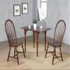 Sunset Trading Andrews 3 Piece 48" Rectangular Dining Set | Expandable Drop Leaf Table | Chestnut Brown | Fully Assembled Spindleback Chairs | Seats 2,4 | view 2