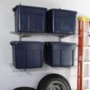 Rubbermaid 18 GAL 6 Pack Garage Storage Bins with Stackable Lid, Heavy Duty - Made in USA - Extreme Temperature Resistant, Durable Plastic Containers with Handles - Solid Black and Grey view 2