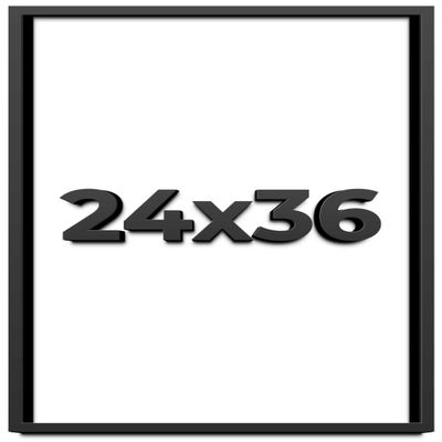 24x36 Shadow Box Black Solid Wood Display Frame with White Acid-Free Backing UV Acrylic & Hanging Hardware - with 3/4" Usable Depth