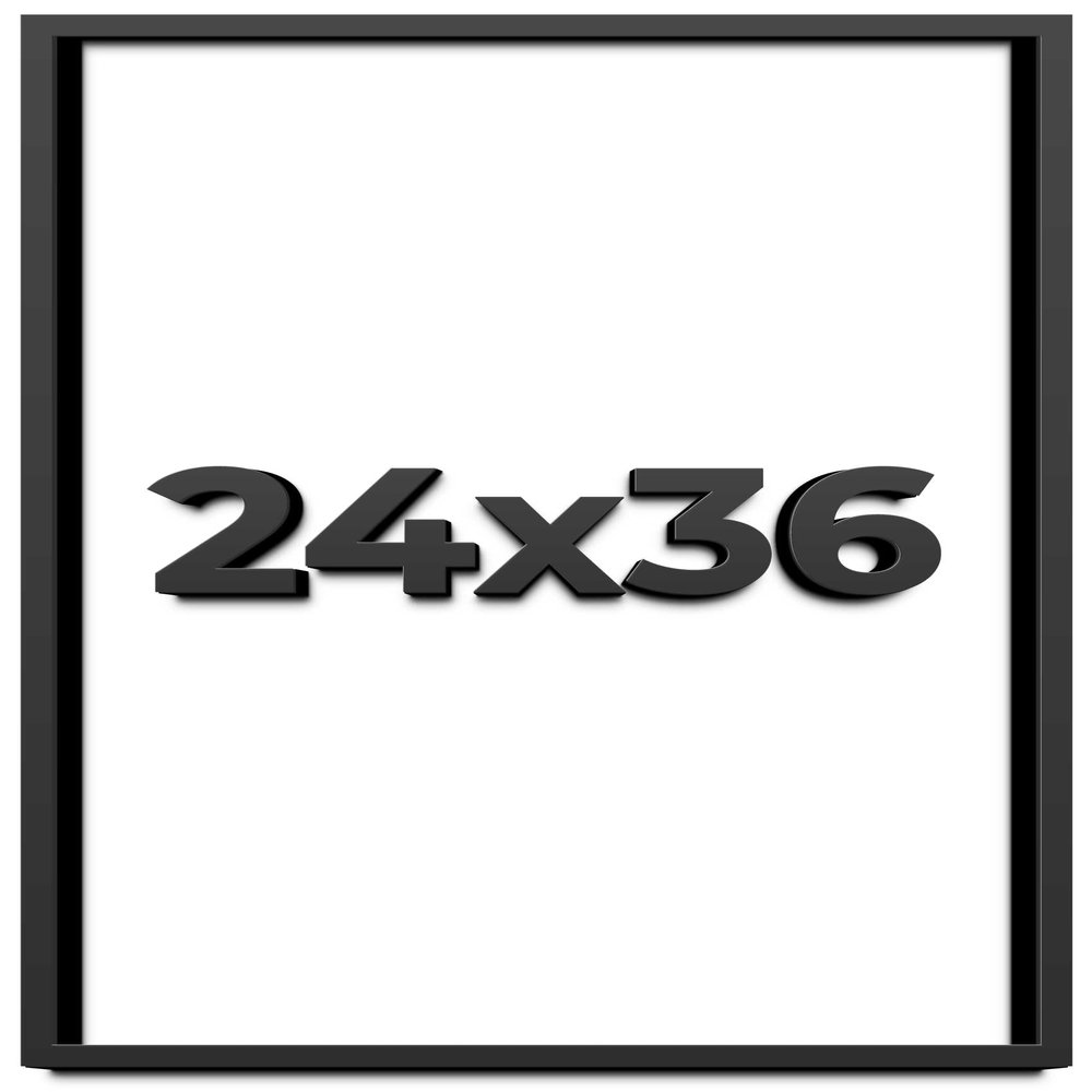 24x36 Shadow Box Black Solid Wood Display Frame with White Acid-Free Backing UV Acrylic & Hanging Hardware - with 3/4" Usable Depth
