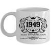 1949 Vintage Flower Coffee Mug Happy 76 Years Old 76th Birthday Funny Mug Gifts view 1