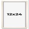 12x24 Shadow Box White Wash Display Frame Solid Wooden with White Acid-Free Backing UV Acrylic & Hanging Hardware | with 3/4" Usable Depth view 1