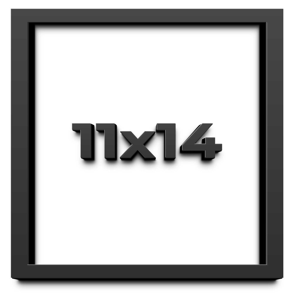 11x14 Shadow Box Black Solid Wood Display Frame with White Acid-Free Backing UV Acrylic & Hanging Hardware - with 3/4" Usable Depth