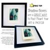 11x14 Shadow Box Black Solid Wood Display Frame with White Acid-Free Backing UV Acrylic & Hanging Hardware - with 3/4" Usable Depth view 4
