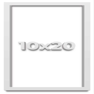 10x20 Shadow Box White Solid Pine Wood Display Frame with Acid-Free Backing UV Acrylic & Hanging Hardware with 0.75" Usable Depth and 0.75" Frame Moulding Width