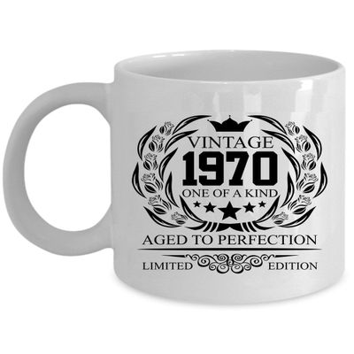 1970 Vintage Flower Coffee Mug Happy 55 Years Old 55th Birthday Funny Mug Gifts