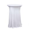 1 Pcs White Cocktail Table Cover Natural Wavy Drapes Spandex Tablecloth Party Supplies view 1