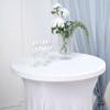 1 Pcs White Cocktail Table Cover Natural Wavy Drapes Spandex Tablecloth Party Supplies view 2