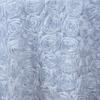 1 Pcs White Ribbon Roses 120" Round Tablecloth Fancy Wedding Party Catering Linens view 2