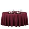 1 Pcs Burgundy 132" Round Polyester Tablecloth Wedding Party Tabletop Supplies Dinner view 1