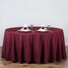 1 Pcs Burgundy 132" Round Polyester Tablecloth Wedding Party Tabletop Supplies Dinner view 4
