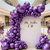 18 Inch 10 Pack Chrome Metallic Purple Balloons KIRIKOU Big Large Round Helium Thick Latex Balloons for Birthday Wedding Baby Shower Graduation Party Decoration view 2