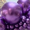 18 Inch 10 Pack Chrome Metallic Purple Balloons KIRIKOU Big Large Round Helium Thick Latex Balloons for Birthday Wedding Baby Shower Graduation Party Decoration view 3
