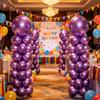 18 Inch 10 Pack Chrome Metallic Purple Balloons KIRIKOU Big Large Round Helium Thick Latex Balloons for Birthday Wedding Baby Shower Graduation Party Decoration view 4
