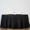 1 Pcs Black 132" Round Polyester Tablecloth Wedding Catering Supplies view 1