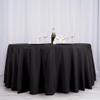1 Pcs Black 132" Round Polyester Tablecloth Wedding Catering Supplies view 4