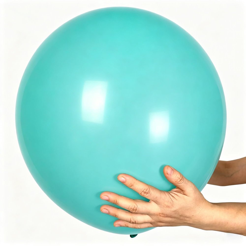 18 Inch 10 Pack Teal Balloons KIRIKOU Big Large Round Helium Thick Latex Balloons for Birthday Wedding Baby Shower Graduation Party Decoration