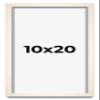 10x20 Shadow Box White Wash Display Frame Solid Wooden with White Acid-Free Backing UV Acrylic & Hanging Hardware | with 3/4" Usable Depth view 1