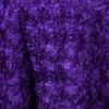 1 Pcs Purple Ribbon Roses 120" Round Tablecloth Fancy Wedding Party Catering Linens view 4