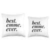 Best Emme Ever Name Personalized Woman Girl BFF Friend Throw Pillow view 3