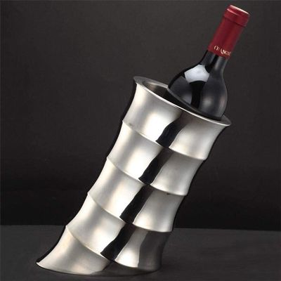 KDLK ice Bucket for Cocktail bar Thickened Double Stainless Steel Ice Bucket, Beer Ice Bucket, Champagne Ice Bucket, Wine Ice Bucket, Bamboo Ice Bucket