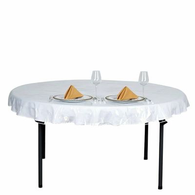 1 Pcs Clear Plastic Vinyl 70" Tablecloth Protector Table Cover Wedding Party