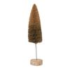 Creative Co-Op Sisal Bottle Brush Tree with Wood Base, Moss Green view 1