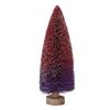 Creative Co-Op Bottle Brush Tree with Wood Base and Glitter, Purple and Burgundy Ombre view 1