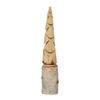 Creative Co-Op Hand-Carved Birch Wood Tree with Wood Base, Natural view 1