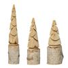 Creative Co-Op Hand-Carved Birch Wood Tree with Wood Base, Natural view 2