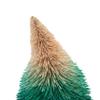 Curved Sisal Bottle Brush Tree with Wood Base, Green Ombre view 2