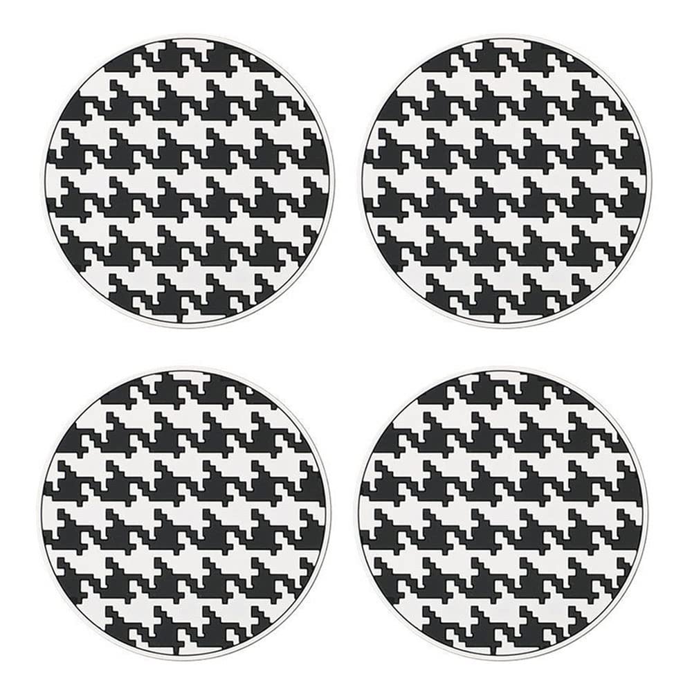 Follicomfy Car Coasters for Cup Holder Silicone Car Cup Holder Coasters Pack of 4 (4 Pack/B)