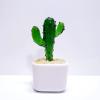 DECRZPB Coloured Glaze Handmade Glass Green Cactus Figurine Blown Crystal Glass Birthday Gift Table Ornaments Home Decor view 1