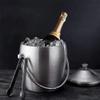 KDLK ice Bucket for Cocktail bar Stainless Steel Ice Bucket Double Stainless Steel Ice Bucket Storage Ice Cubes Ice Beer Champagne Cooler Outdoor Party 1.2L Beads view 2