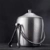 KDLK ice Bucket for Cocktail bar Stainless Steel Ice Bucket Double Stainless Steel Ice Bucket Storage Ice Cubes Ice Beer Champagne Cooler Outdoor Party 1.2L Beads view 4