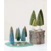 Creative Co-Op Sisal Bottle Brush Tree with Wood Base, Blue Ombre view 3