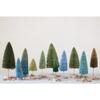 Creative Co-Op Sisal Bottle Brush Tree with Wood Base, Blue Ombre view 4