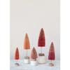 Creative Co-Op Bottle Brush Tree with Wood Base, Peach view 2