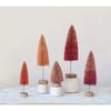 Creative Co-Op Bottle Brush Tree with Wood Base, Peach view 3