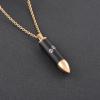 SHEIL Free Custom Engraving Paw Print & Bullet Urn Necklace for Pet Ashes Memorial Urn Pendant Cremation Keepsake Jewelry view 2