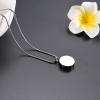 SHEIL Etching SeaTurtles&Round Shape Stainless Steel Cremation Jewelry Pendants Hold Pet Funeral Ashes Keepsake Urn Necklace view 4